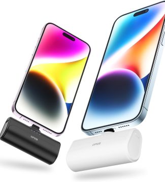 2 Packs Portable Phone Charger for iPhone 5000mAh with Built in Cable, MFi Certified Mini Power Bank Cordless External Battery Pack Charger for iPhone Series 14/13/12/11/XR/X/SE/8/7/6 Pro Max