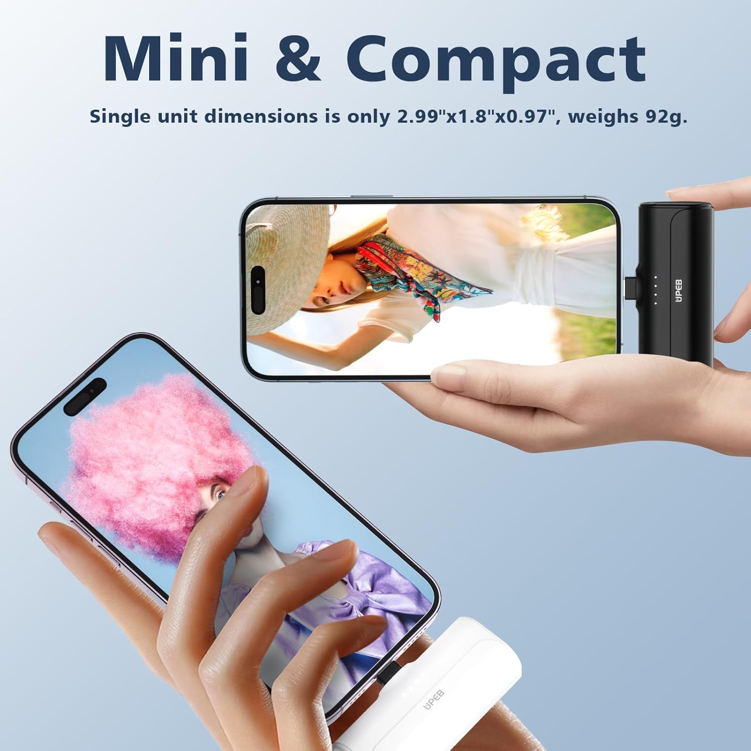 2 Packs Portable Phone Charger for iPhone 5000mAh with Built in Cable, MFi Certified Mini Power Bank Cordless External Battery Pack Charger for iPhone Series 14/13/12/11/XR/X/SE/8/7/6 Pro Max - Image 4