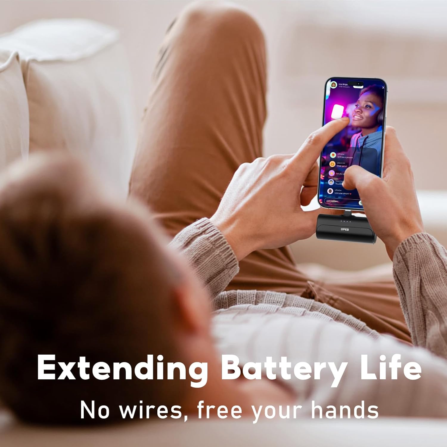 2 Packs Portable Phone Charger for iPhone 5000mAh with Built in Cable, MFi Certified Mini Power Bank Cordless External Battery Pack Charger for iPhone Series 14/13/12/11/XR/X/SE/8/7/6 Pro Max - Image 6