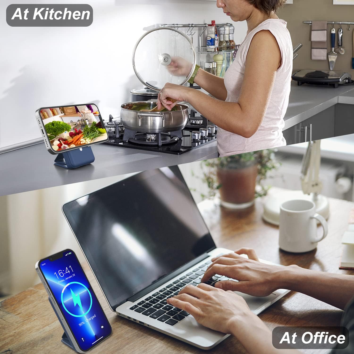 AOGUERBE Magnetic Power Bank, 10000mAh Foldable Wireless Portable Charger with USB-C Cable LED Display, for Mag-Safe Battery Pack 22.5W PD Fast Charging for iPhone 16/15/14/13/12 Pro/Pro Max/Plus/Mini - Image 6